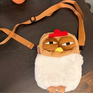 Luxury Chicken Plush Crossbody Purse - Budget Birkin - Novelty Statement Bag
